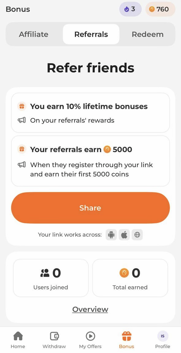 Scrambly promo code section 2 showing bonus coins reward