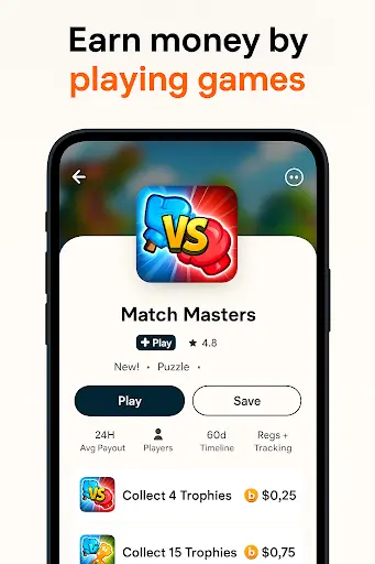 Benjamin app screenshot which shows playing games