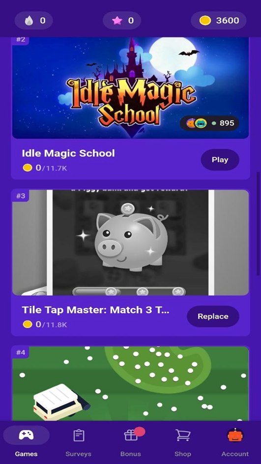 Snakzy My Games tab — step 2