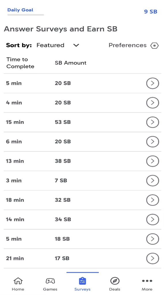Swagbucks paid surveys screenshot 3