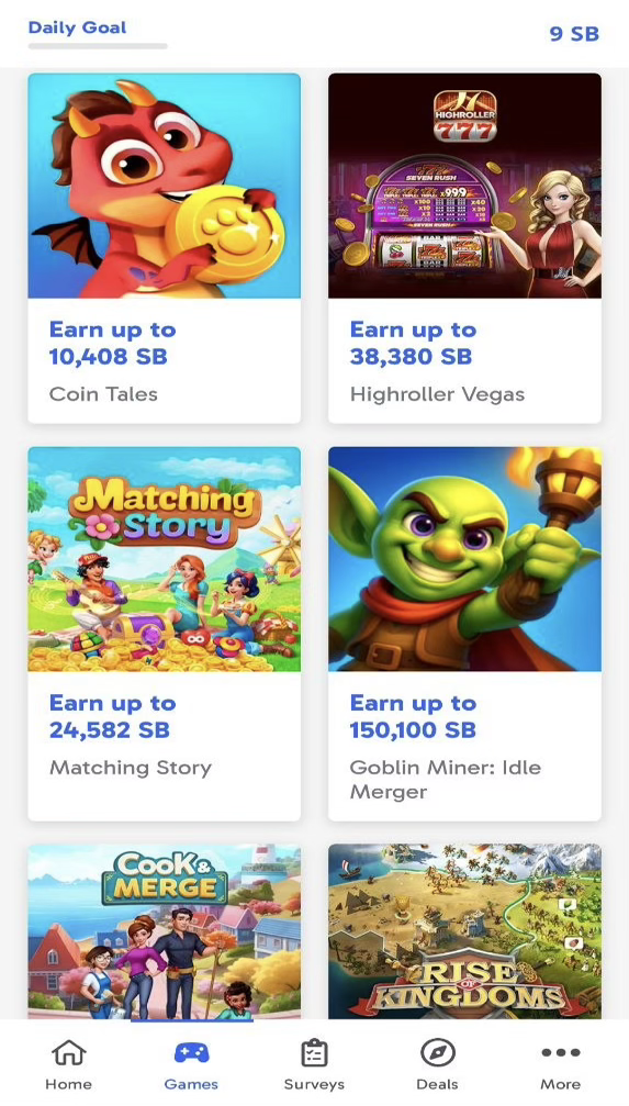High-paying game offer on Swagbucks — example 3
