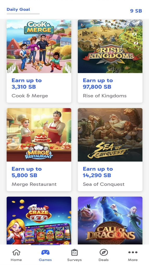High-paying game offer on Swagbucks — example 4
